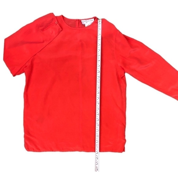 Elegant Orange Long Sleeve Blouse - Picture 6 of 6